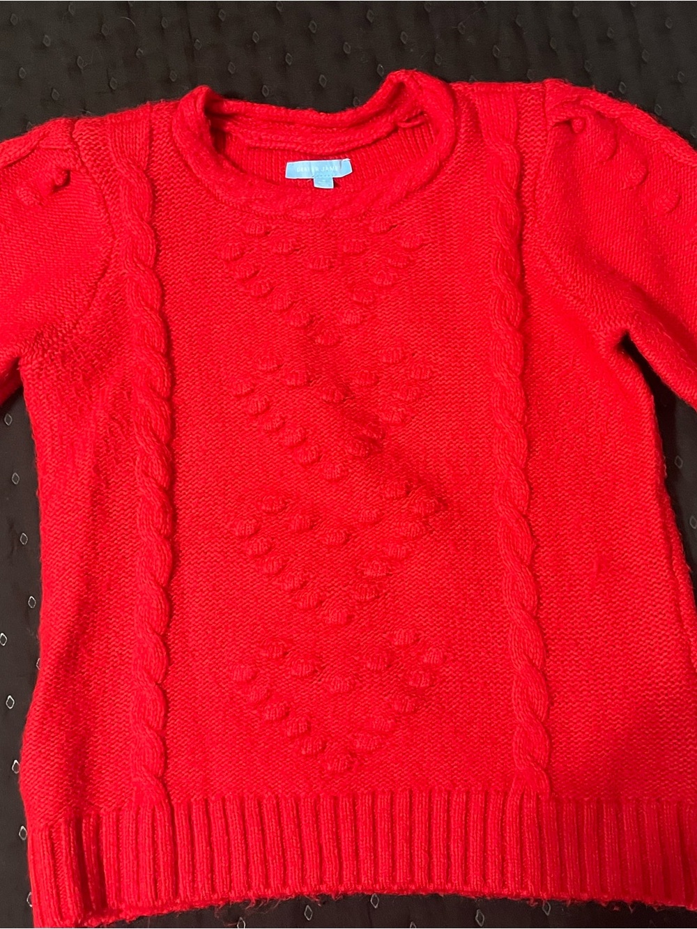 Draper James Red Textured Cable-Knit Women’s Sweater